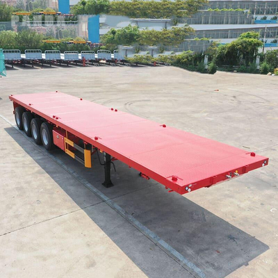 CIMC 20/40/45ft сталь, оснащенная скручивающими замками 4Axle Flatbed Semi Trailers