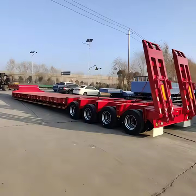 CIMC прочная сталь 3/4/5/6 оси для тяжелой грузовой транспортировки низкопольных полуприцепов
