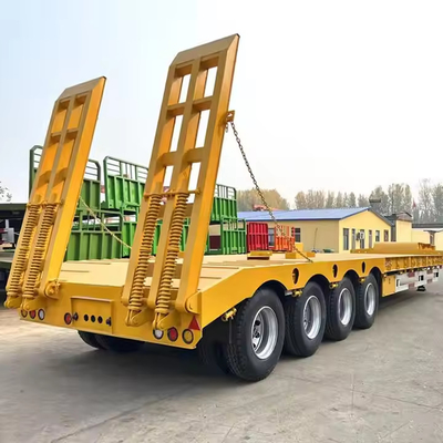 Тяжелый грузовик 2 линий 4 оси 2x40T жесткая подвеска низкоустановочный полуприцеп