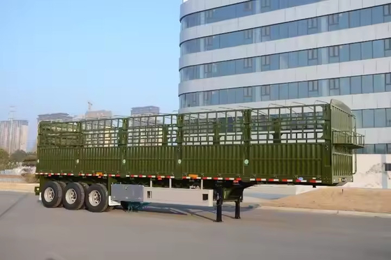 12400*2500*2000мм Масса на борту 7Т 3 оси 10 шт. Листья весна 40Т полезный груз козырь полуприцеп