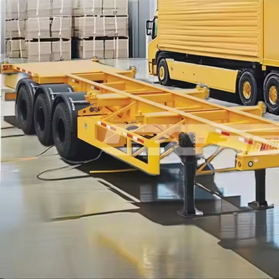 CIMC высокопроницаемая сталь 70 тонн грузоподъемность 20 или 40 дюймовый скелетный полуприцеп