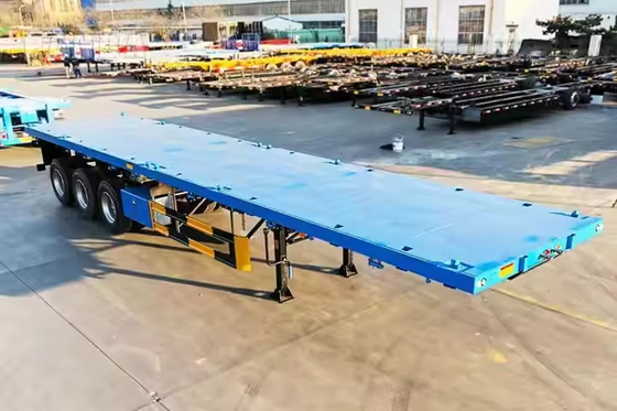 CIMC 2/3/4 Оси 40ft 12500*2500*1500mm 70 тонн Мощность 8-12 комплектов Twist Lock Flatbed Deck Trailer