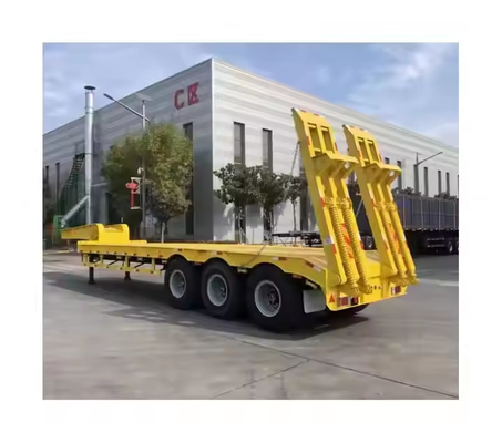 3 оси 60 тонн 100 тонн 18 метров Lowboy Low Bed Truck Trailer Lowbed Semi Trailer