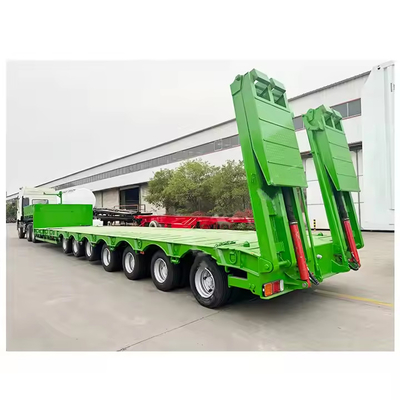 7 Оси Низкая цена Фабрика Тяжелый прицеп Lowboy 60 80 тонн Lowbed Low Bed Truck Полуприцеп