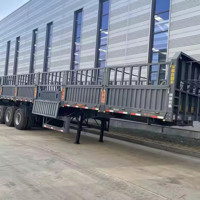 40ft 3 оси 60 тонн 13m настраиваемый боковой стенки грузового перевозки ограждения полуприцеп