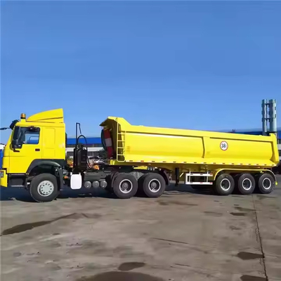 CIMC 3 оси 60 тонн Гидравлический Дампер Полугрузовик Транспорт Песок Камень Грузовик Прицеп Боковой откидыватель Дампер Полуприцеп