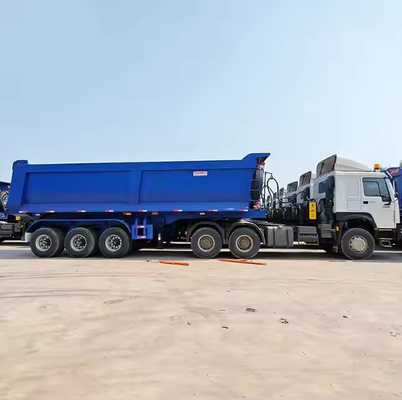 CIMC Гидравлический коробка Сброс полуприцеп 60 Cbm Сброс цены Tipper 50 80 100 тонн 4 колесный полуприцеп
