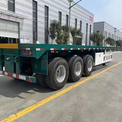 40ft 45ft Flat Bed Trailer Еще один топливный бак, установленный на контейнере Flatbed Trailer Bulk Goods Transport Trailer